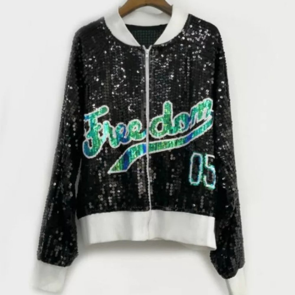 FREEDOM Sequin Jacket - Black - Picture 5 of 10
